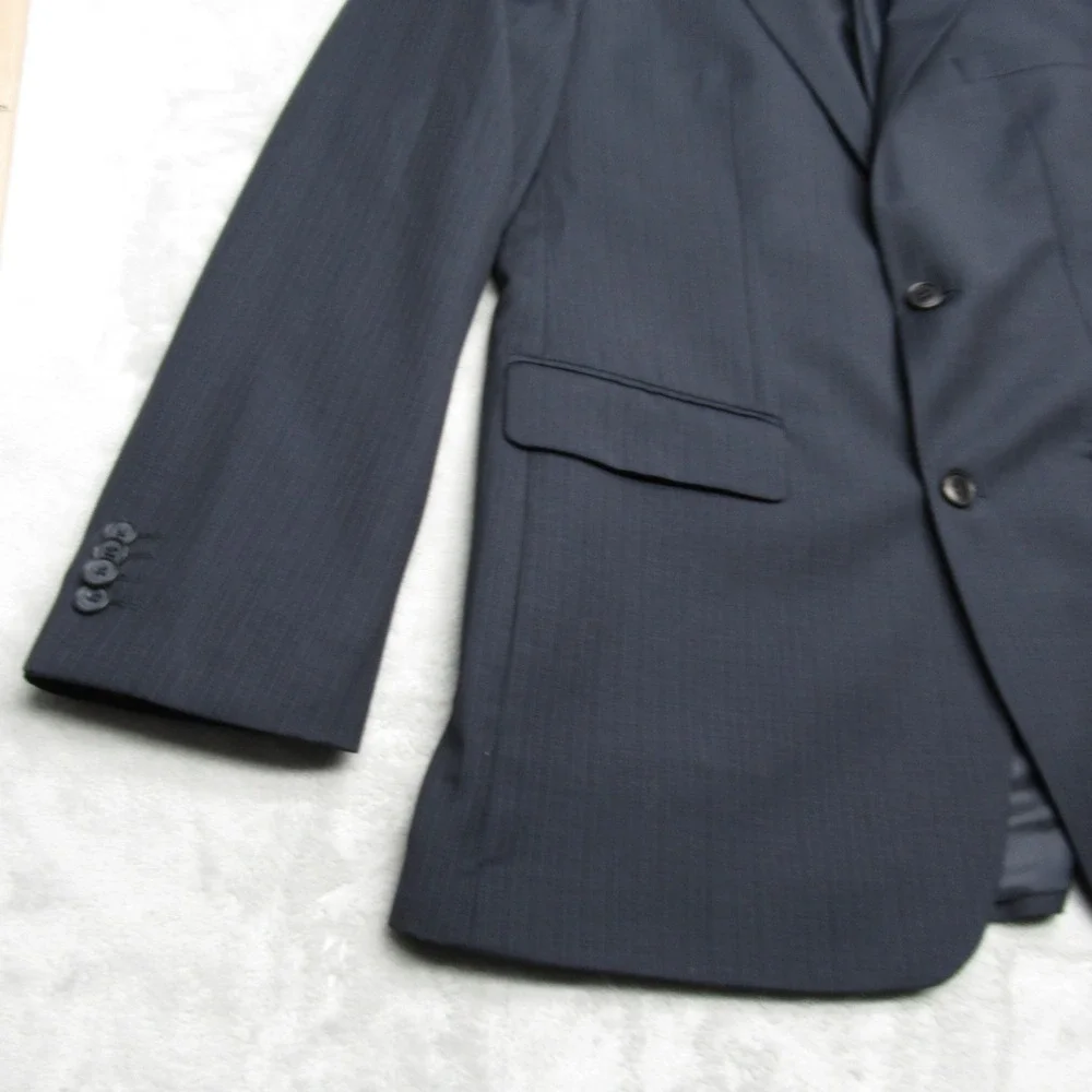 Banana Republic Wool Blazer Mens 44 Long Blue Pinstripe Classic Fit 2‎ Button